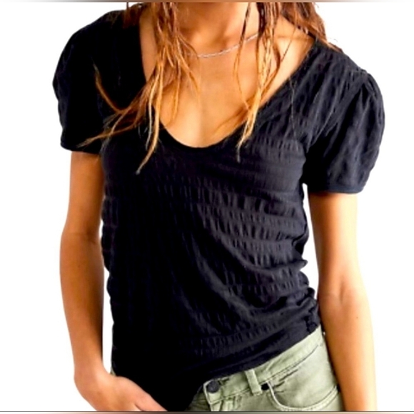 WE THE FREE Sugar Cube Tee Shirt Black Small NWT Free People - Picture 6 of 6